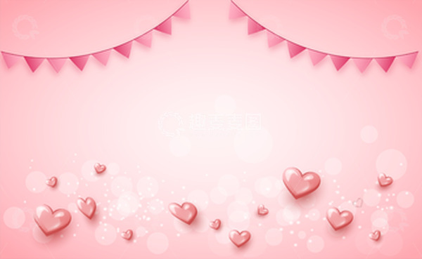 源文件下载【趣麦麦图】七夕粉色可爱少女心卡通背景