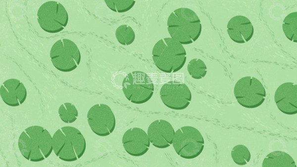 源文件下载【趣麦麦图】绿色小清新夏天水流荷叶大暑