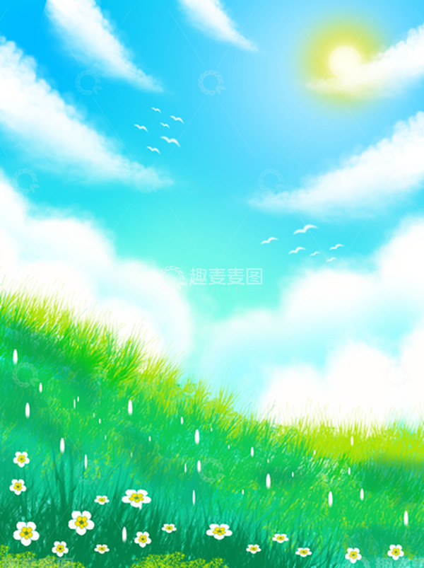 源文件下载【趣麦麦图】小清新夏天背景