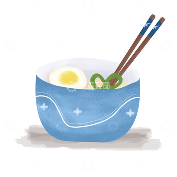 源文件下载【趣麦麦图】蓝色国潮古风食物鸡蛋手绘素材