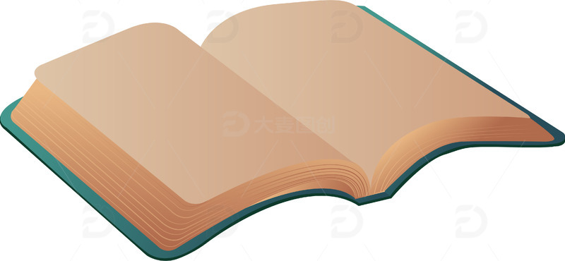 源文件下载【趣麦麦图】绿色手绘书本知识矢量插图