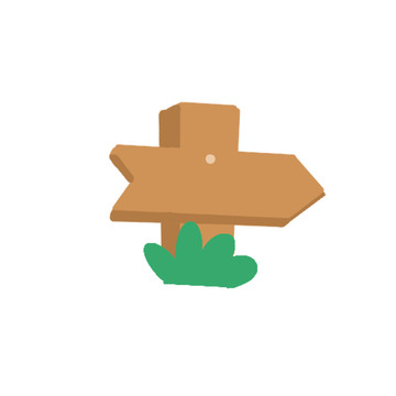 夏季路边指示牌插画图