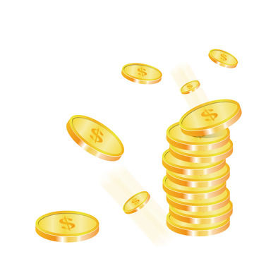 金币金融理财元素金色免扣金钱币