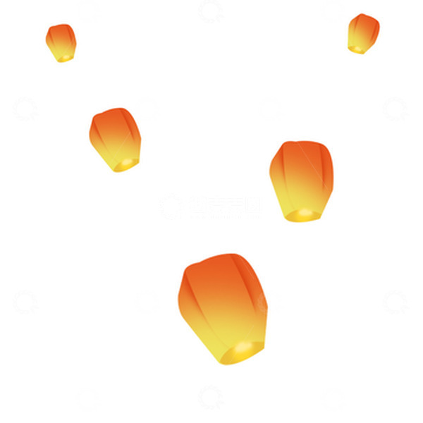 源文件下载【趣麦麦图】七夕孔明灯手绘