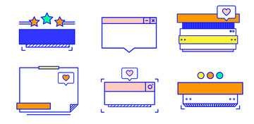 扁平风卡通插画对话框