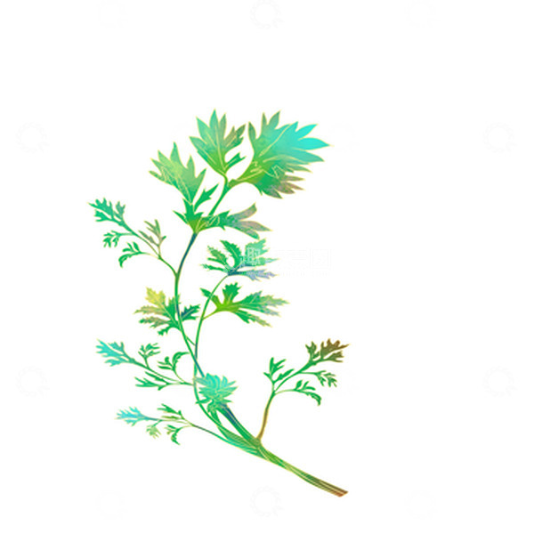 源文件下载【趣麦麦图】手绘国潮艾草芹菜端午节元素