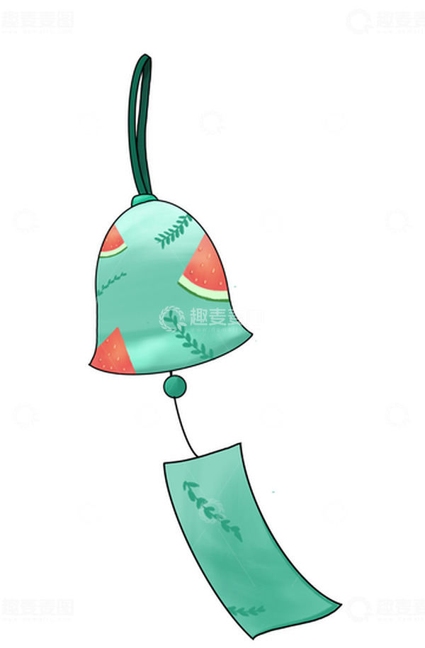 源文件下载【趣麦麦图】风铃 大暑 夏天 西瓜