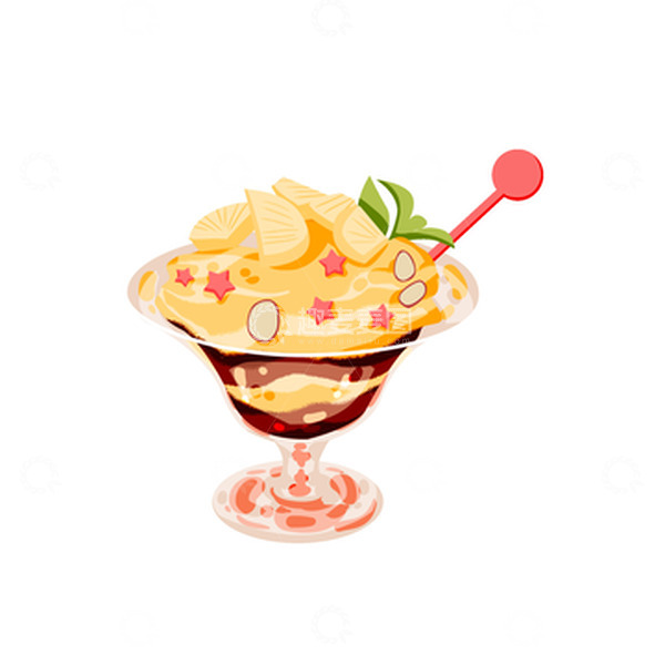 源文件下载【趣麦麦图】卡通手绘大暑冰淇淋免抠设计元素
