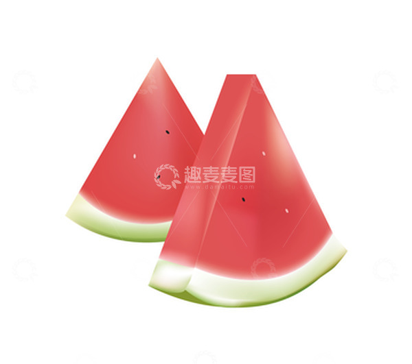 源文件下载【趣麦麦图】红色夏日清新大暑手绘西瓜