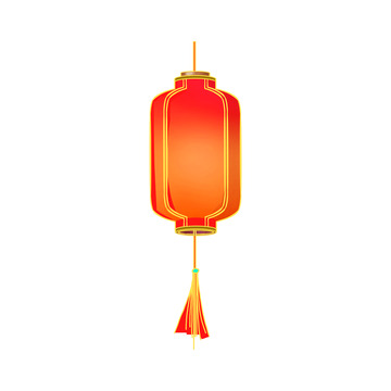 手绘国潮灯笼花灯元素