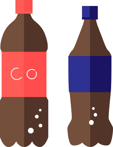 夏季饮料可乐汽水大暑冷饮元素