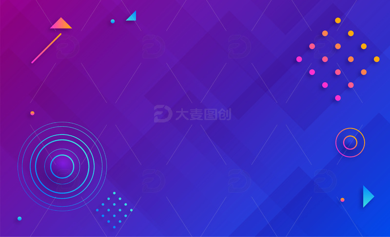 源文件下载【趣麦麦图】紫色蓝色科技渐变展板背景