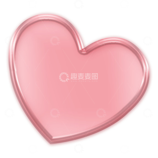 源文件下载【趣麦麦图】粉色立体七夕爱心元素