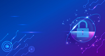 智慧安防信息科技安全活动展板背景图