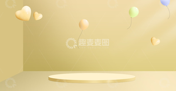 源文件下载【趣麦麦图】金色黄色温暖浪漫七夕空间背景PSD