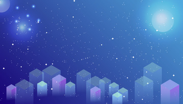 蓝色星空未来科技背景