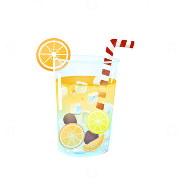 源文件下载【趣麦麦图】卡通手绘大暑夏季夏天果汁免抠元素