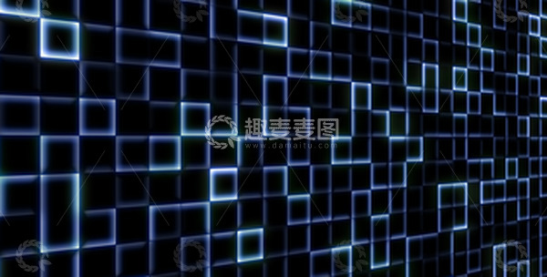 源文件下载【趣麦麦图】数字化科技发光方块几何人工智能线路板背景