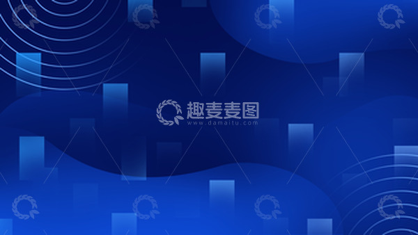 源文件下载【趣麦麦图】渐变蓝色科技方块扁平科技风背景
