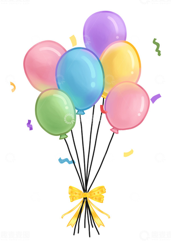 源文件下载【趣麦麦图】手绘可爱庆典气球