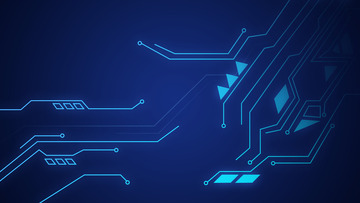 简约扁平渐变蓝色科技线条科技背景