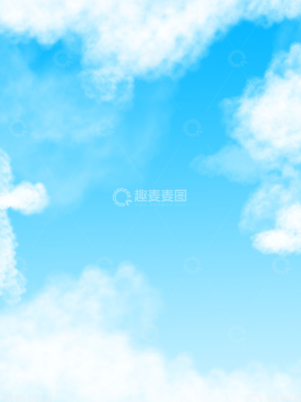 源文件下载【趣麦麦图】-蓝色晴朗天空云彩蓝天白云背景