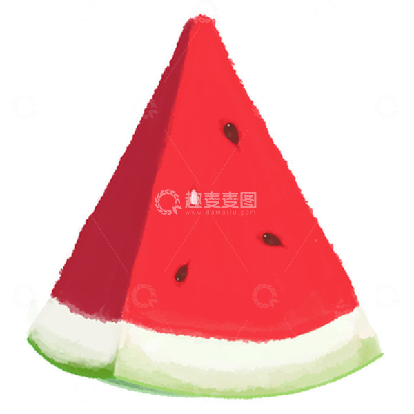 源文件下载【趣麦麦图】红色小清新夏日清凉西瓜手绘图