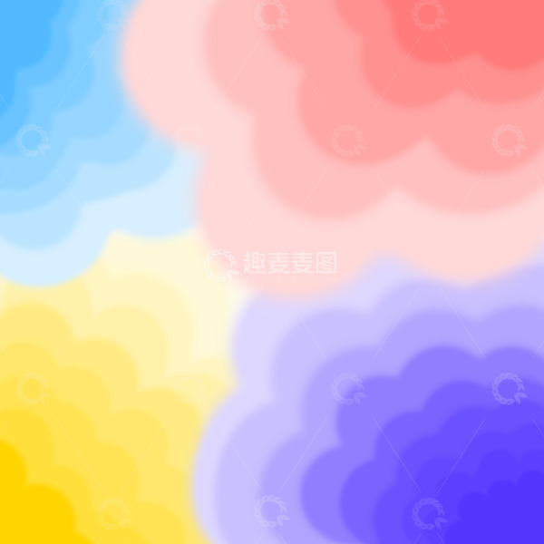 源文件下载【趣麦麦图】-彩色卡通背景清新
