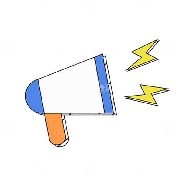 源文件下载【趣麦麦图】孟菲斯几何图形扁平小喇叭