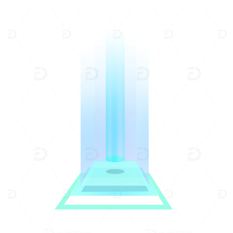 源文件下载【趣麦麦图】-绿色科技格子装饰素材