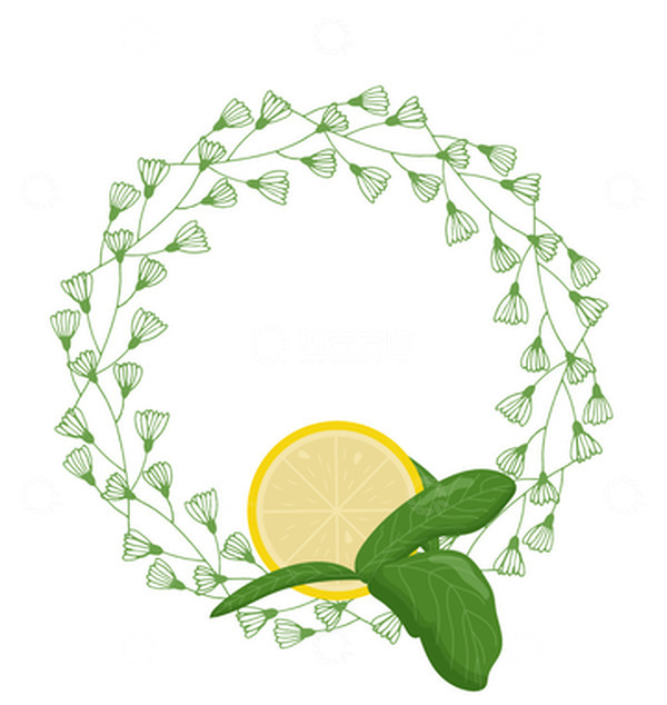 源文件下载【趣麦麦图】大暑清新水果装饰框