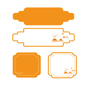 中式复古中国风标题框矢量边框