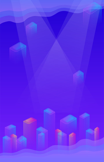 蓝色信息科技线条展板背景