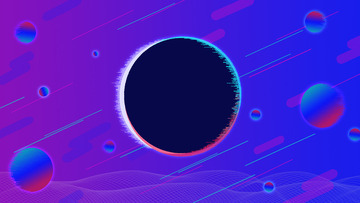 红蓝渐变科技风损坏风背景