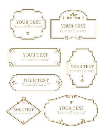 欧式传统复古花纹请柬邀请函贺卡边框标签