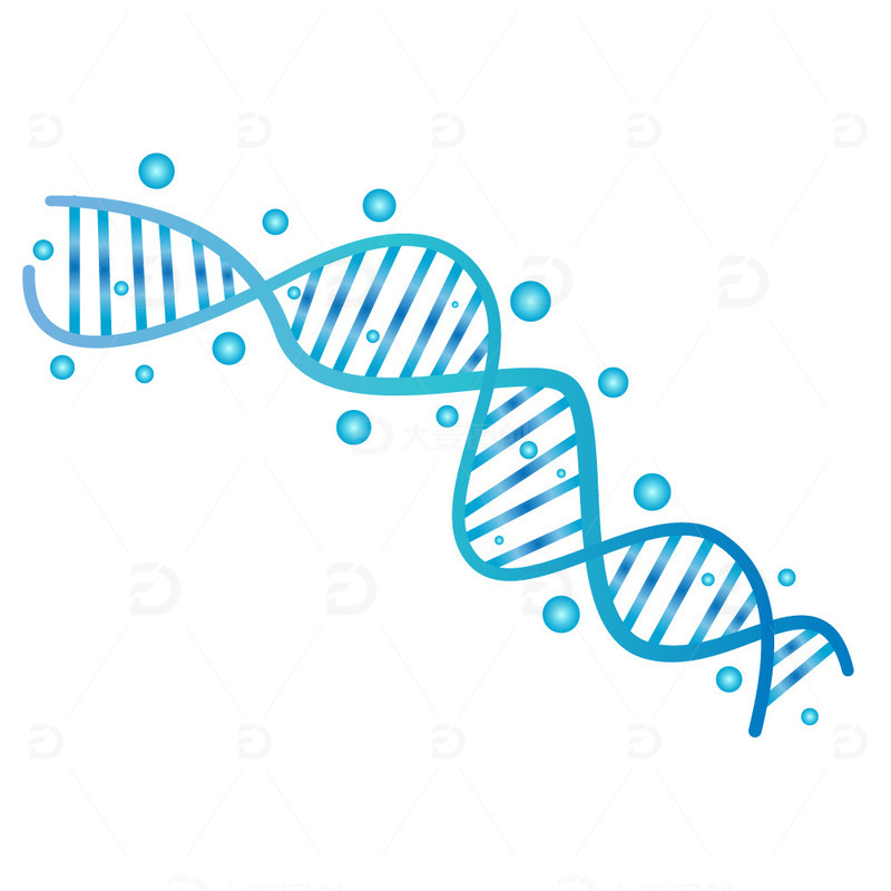 源文件下载【趣麦麦图】蓝色手绘科技基因链素材