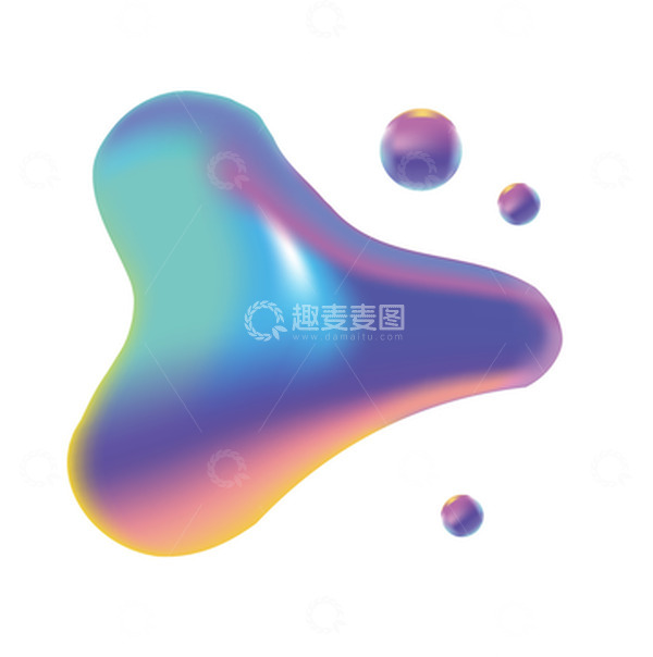 源文件下载【趣麦麦图】彩色渐变气泡