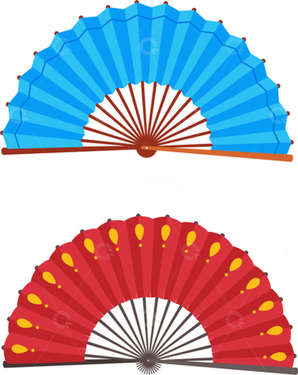 源文件下载【趣麦麦图】中秋古风扇子折扇古典元素