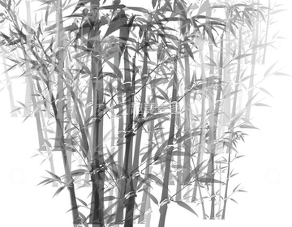 源文件下载【趣麦麦图】-墨色竹子水墨风格水墨竹子元素