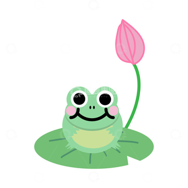 源文件下载【趣麦麦图】绿色可爱青蛙卡通动物元素