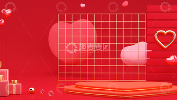 源文件下载【趣麦麦图】红色七夕情人节电商横版banner海报