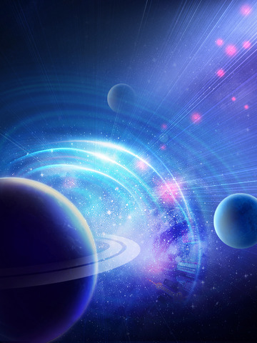 蓝色梦幻科技背景