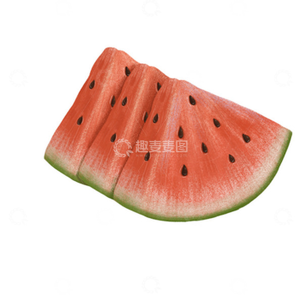 源文件下载【趣麦麦图】大暑红色手绘西瓜素材