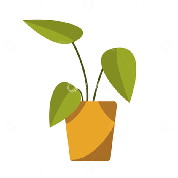 源文件下载【趣麦麦图】绿色卡通室内花卉盆栽元素