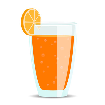 卡通夏日橙汁饮品矢量元素