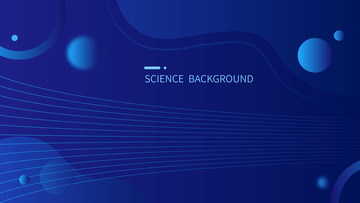 简约科技风蓝色线条几何扁平科技背景