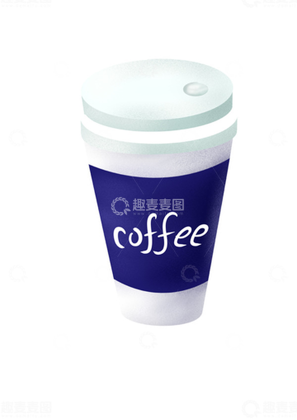 源文件下载【趣麦麦图】手绘蓝色咖啡夏季饮料