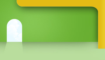 绿色清新空间场景展示空间PSD