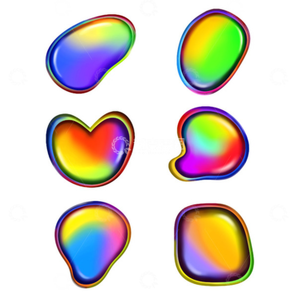 源文件下载【趣麦麦图】-幻彩气泡幻彩泡泡装饰元素