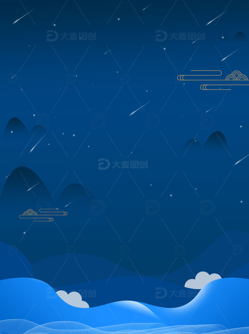 源文件下载【趣麦麦图】简约中秋海报背景